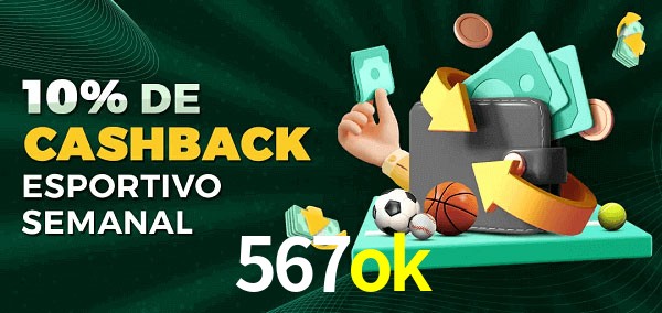 10% de bônus de cashback na 567ok